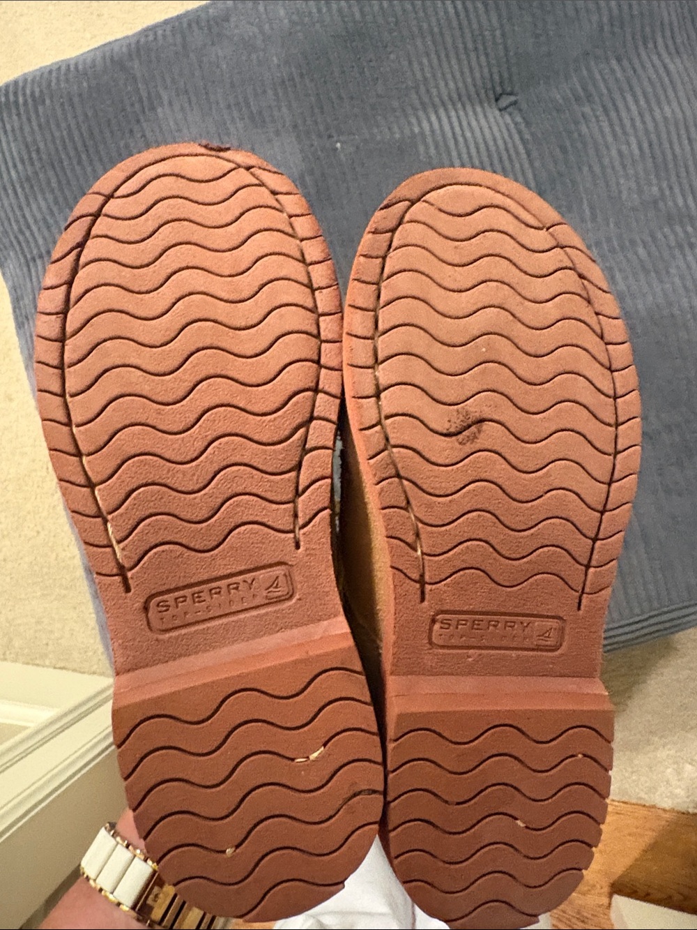 Sperry Kids Tan Suede Lace-Up Dress Shoes - Picture 2 of 4